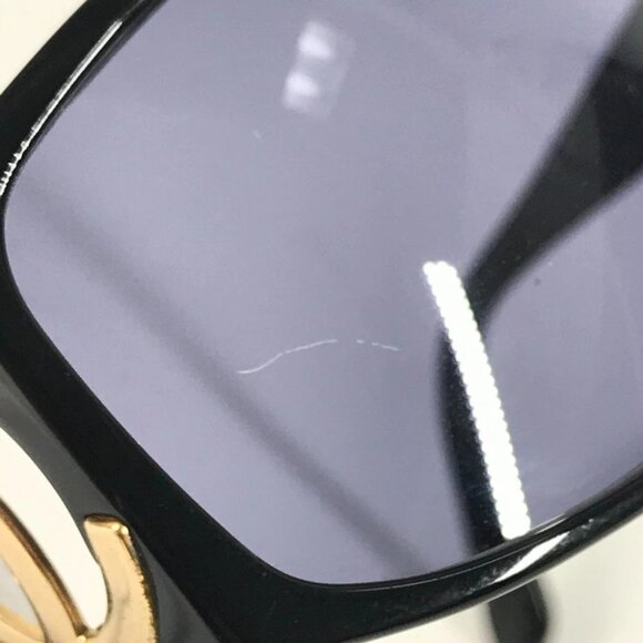 CHANEL 02461 vintage CC Mark logo glasses eyewear sunglasses Plastic Black/Gold - Picture 9 of 14